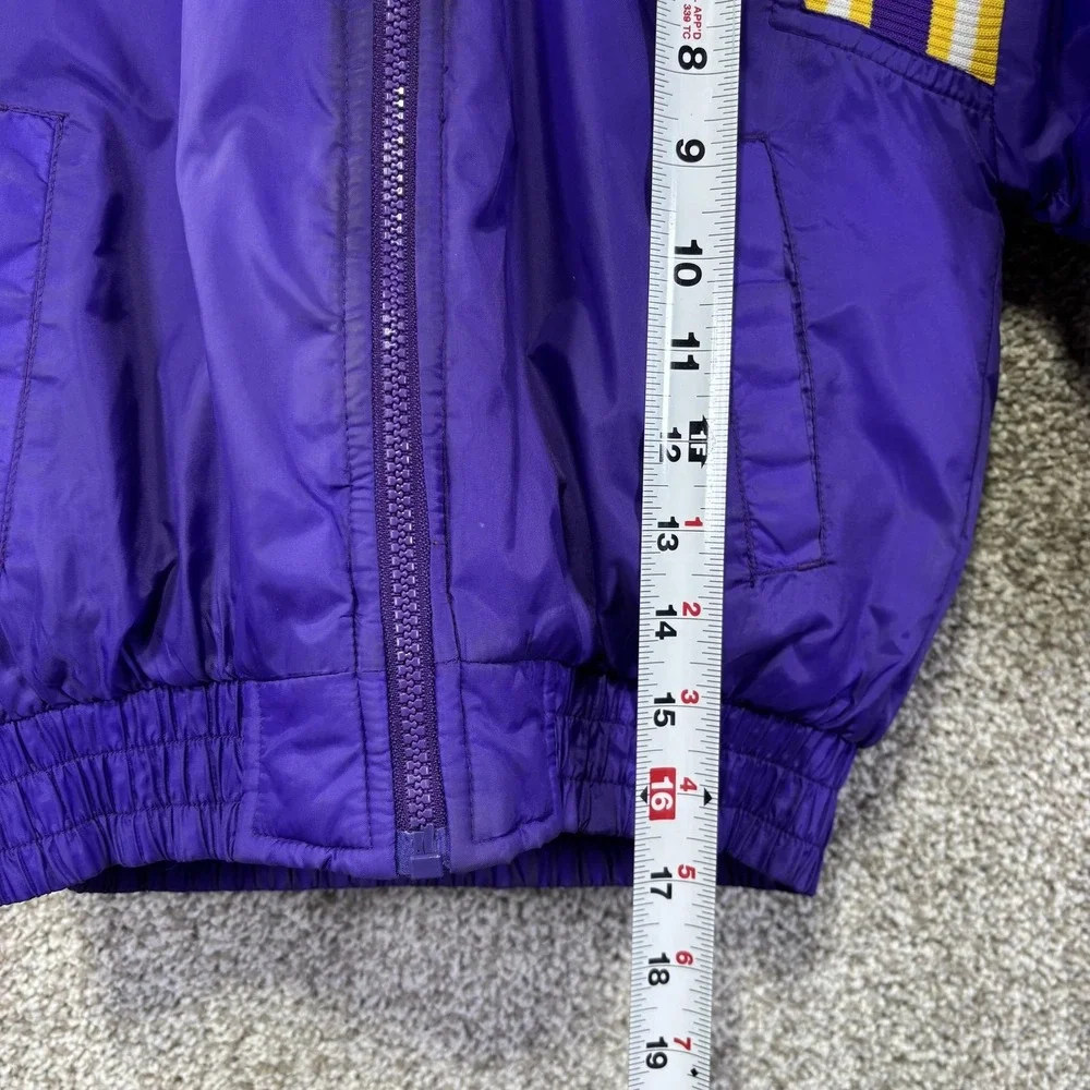 Vintage Minnesota‎ Vikings Jacket Boys 7 Purple NFL Football Pro Tuff Hooded